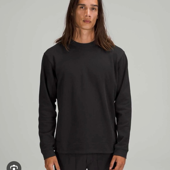 Lululemon Athletica Black French Terry Oversized Long Sleeve Crew - Picture 1 of 14